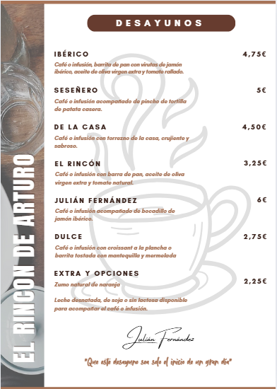 Portada Menú de fin de semana